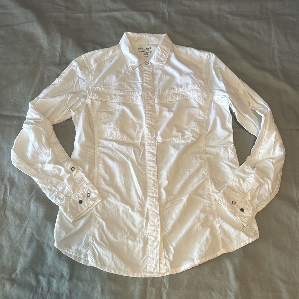 Exofficio Insect Shield Vented Shirt Women's Small Long Sleeve White
